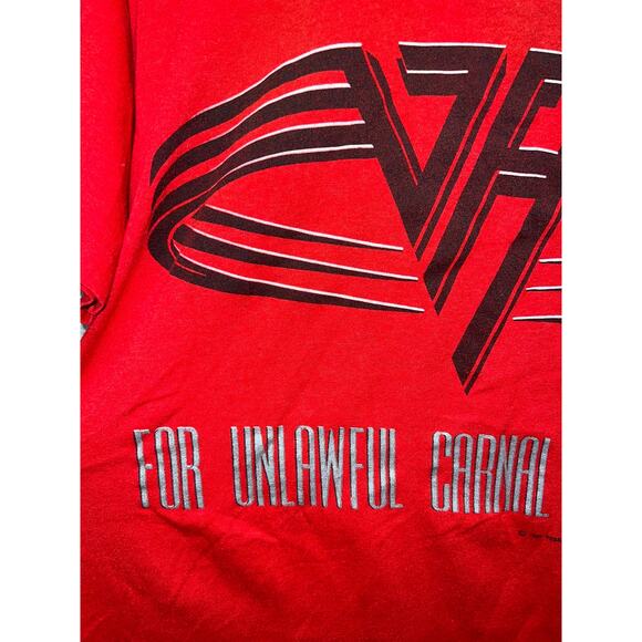 Vintage Van Halen 1991 Tour Shirt Unlawful Carnal Knowledge Rock Concert 90s L - Picture 3 of 13